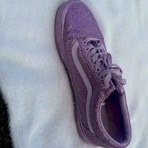 Purple Glittery Vans- Perfect for Taylor Swift Eras Tour (Speak Now)